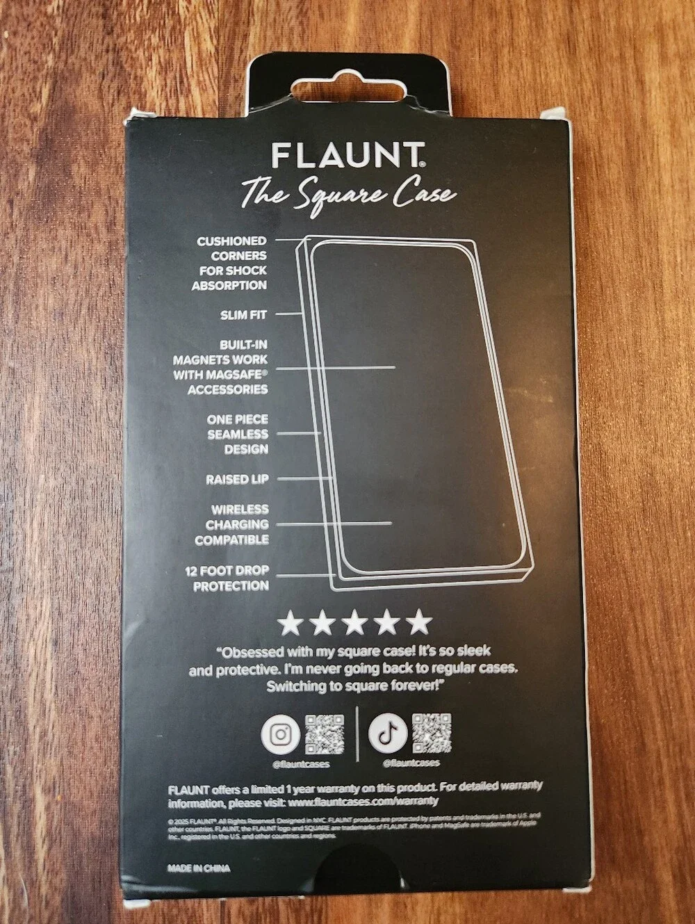Flaunt SQUARE Rainbow Confetti Tortoise Shell iPhone 16 Pro Max Case, NWT